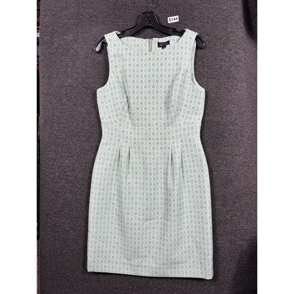 Tahari Arthur S Levine Bodycon Dress Womens Size 8 Green White Sleeveless - Picture 1 of 7